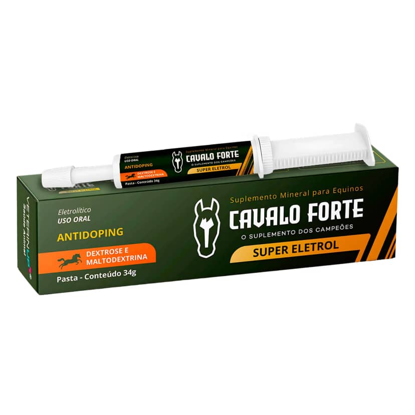 Pasta Super Eletrol Cavalo Forte 34G para Equinos