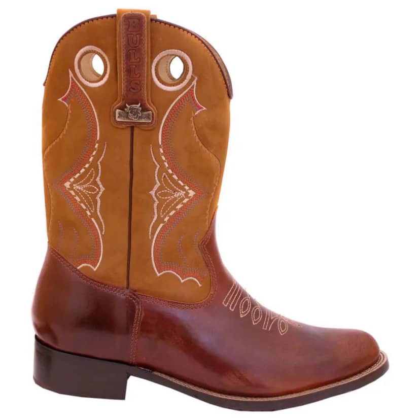 Bota Bulls para Montaria em Couro Liso e Cano Nobuck SV9114